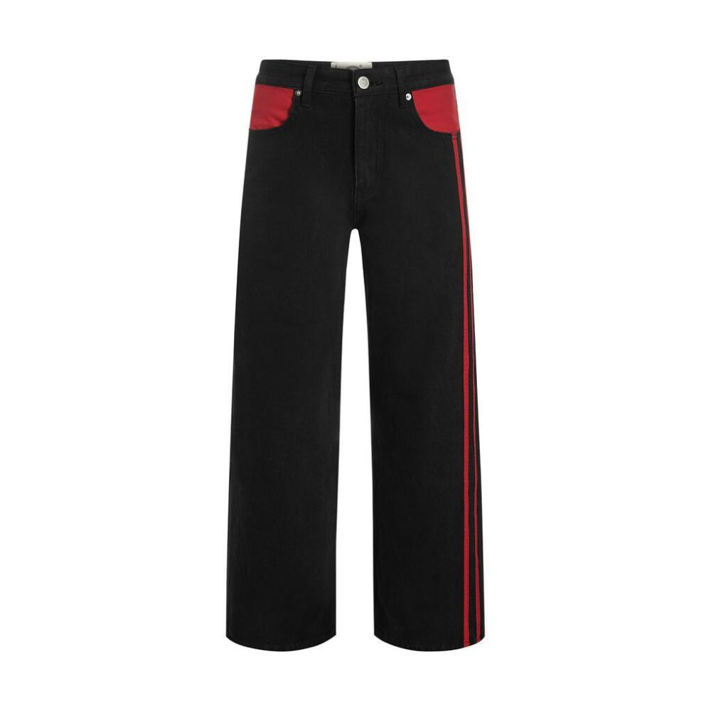 Quần Jean sọc đỏ ống rộng baggy | KAC RED STRIPE PANTS