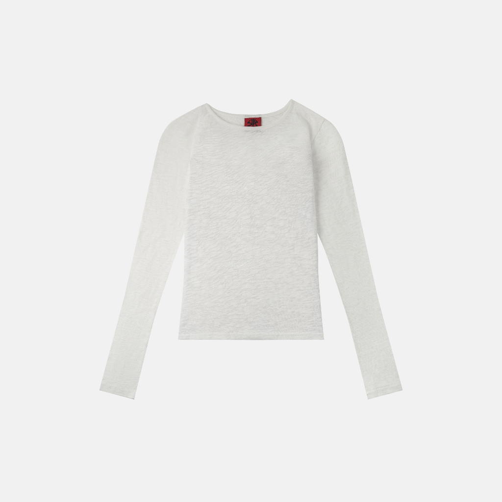 Alternative view of Áo Thun Ôm Cotton Dài Tay Nữ | Slanted Shoulder LS