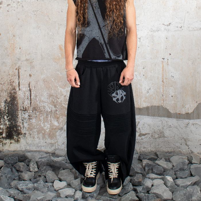 Alternative view of Quần Thun Dài Nỉ | Biker Black Sweatpants
