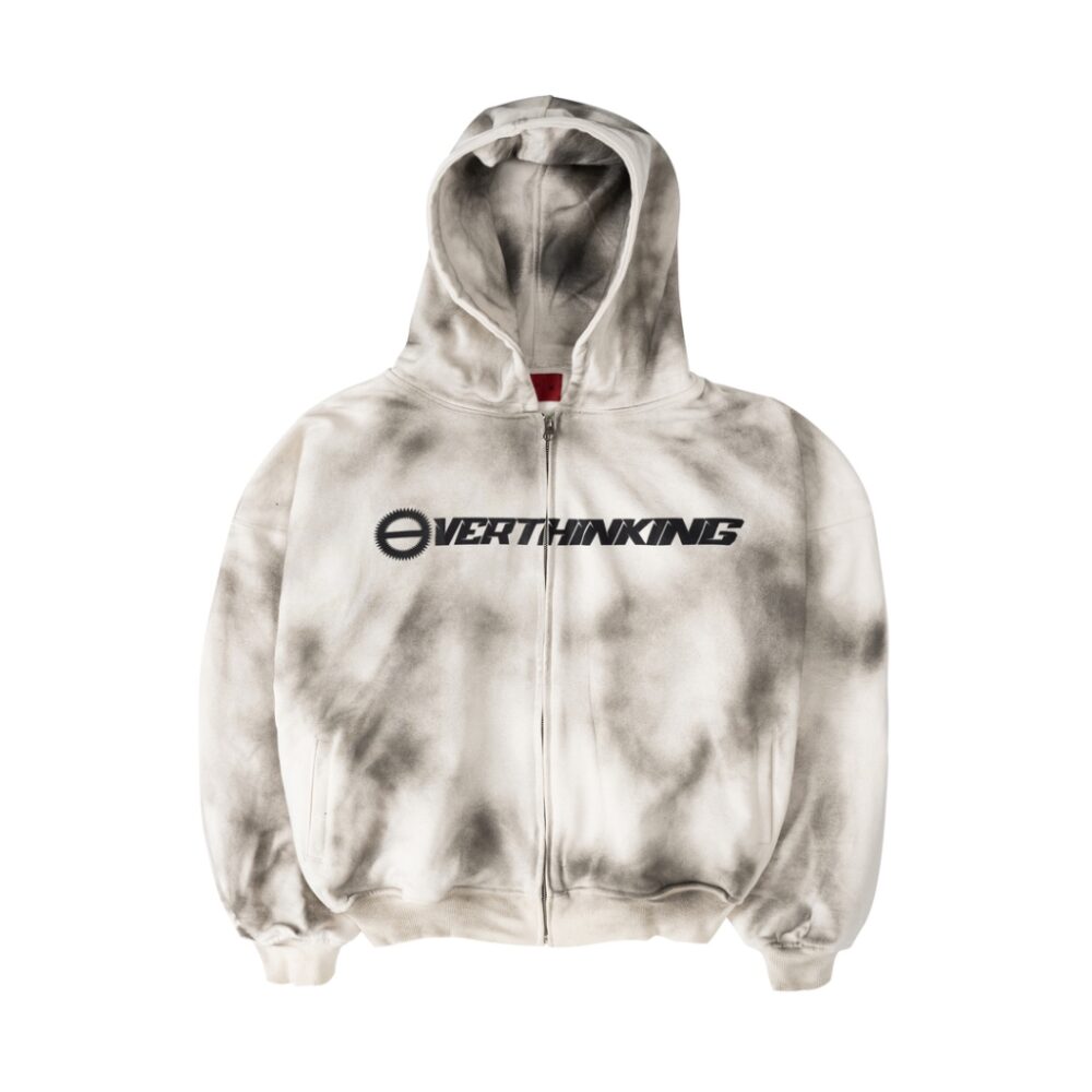 Áo khoác dây kéo unisex | Overthinking Washed Hoodie Zip