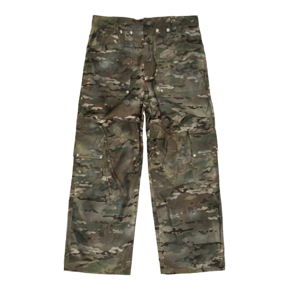 Quần túi hộp hoạ tiết rằn ri unisex | DP WASHED CARGO PANTS