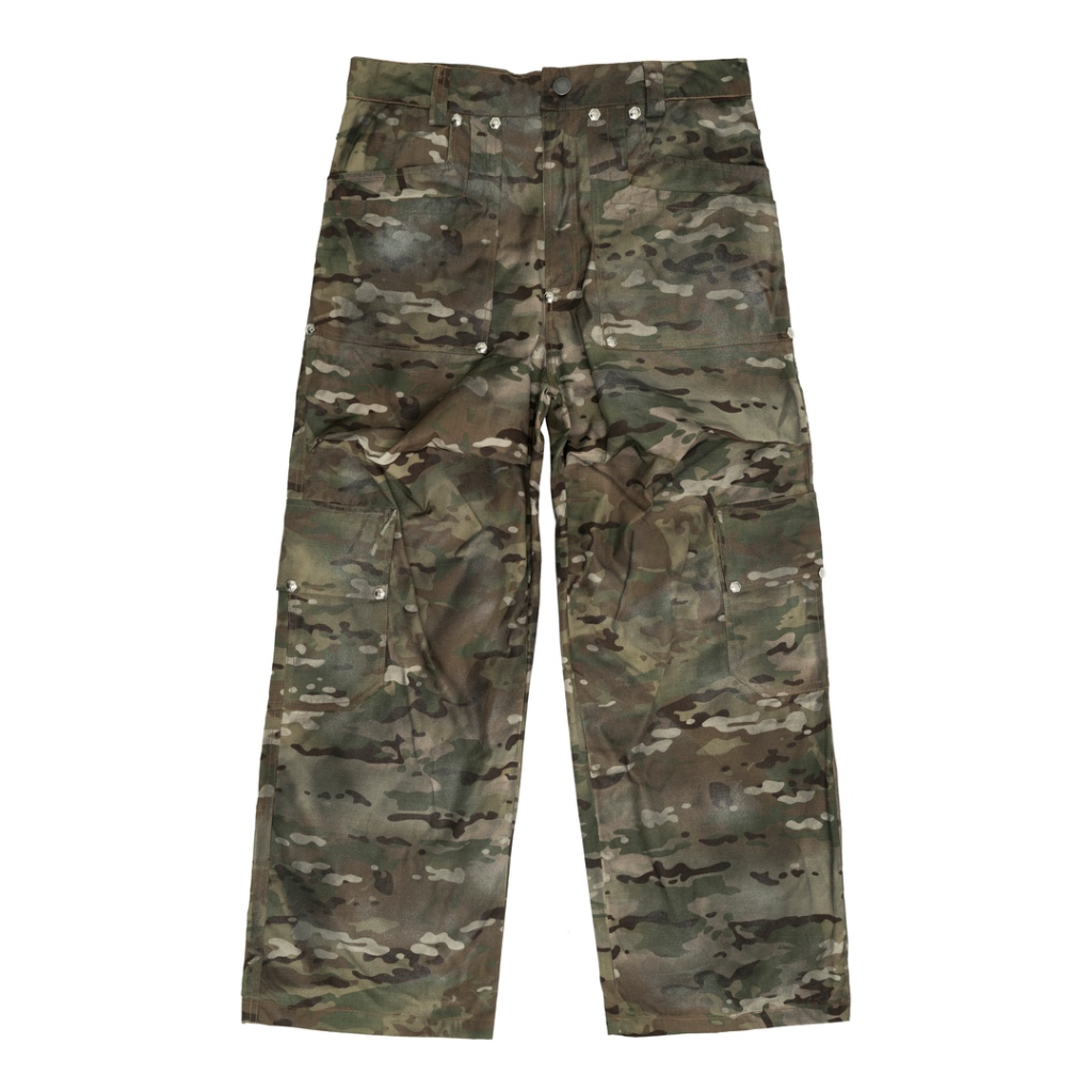 Quần túi hộp hoạ tiết rằn ri unisex | DP WASHED CARGO PANTS