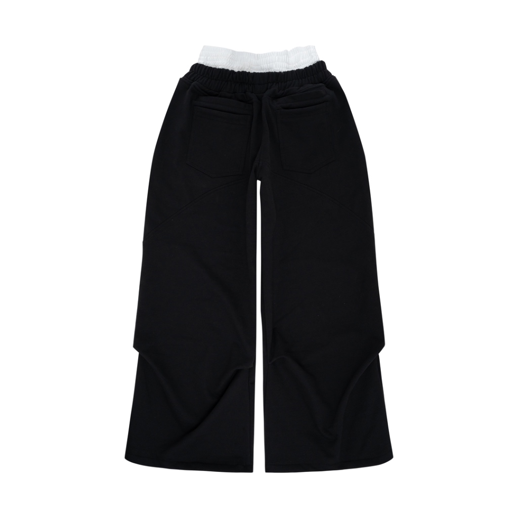 Alternative view of Quần thun dài ống rộng unisex | Double Waistband Sweatpants