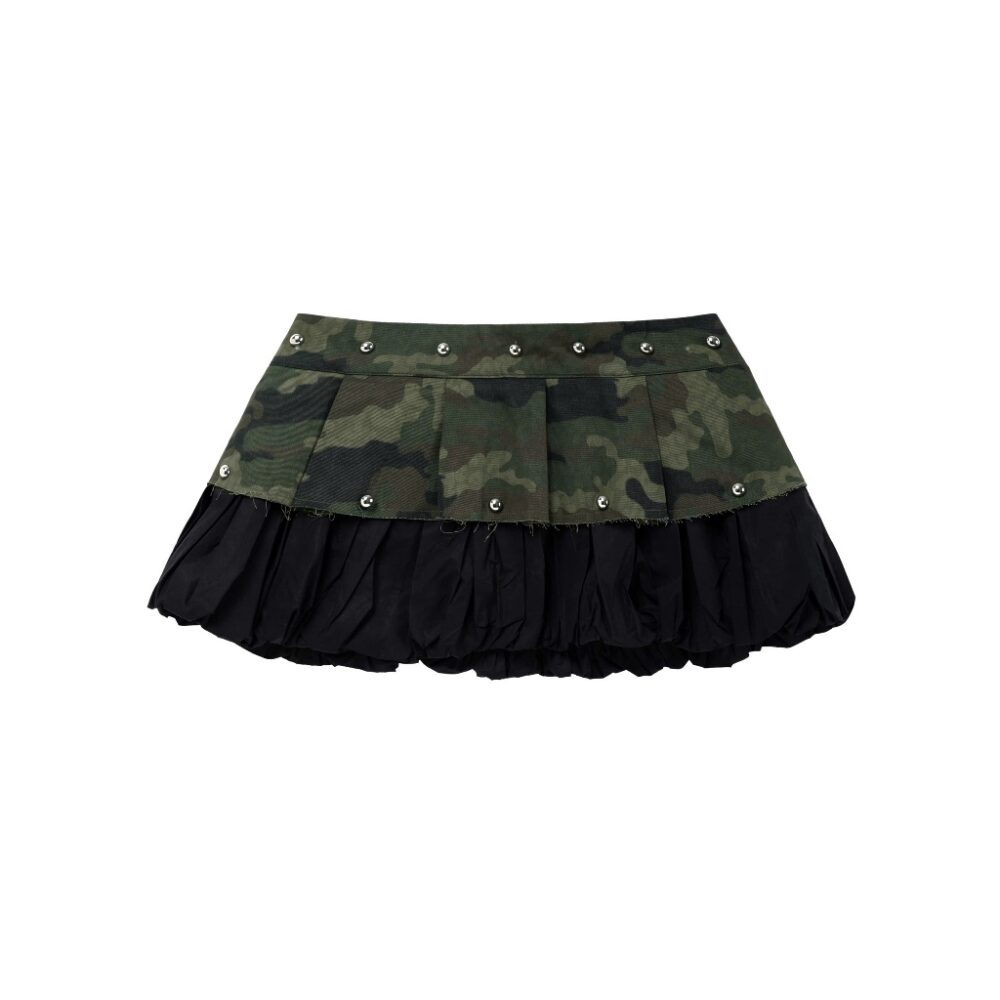 Chân Váy Bí Phối Xếp Ly | C Bubble Mini Skirt