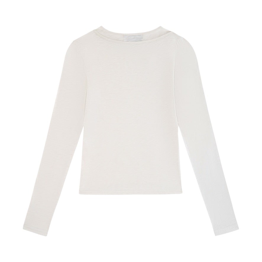 Alternative view of Áo thun ôm dài tay unisex | Double Neck LS