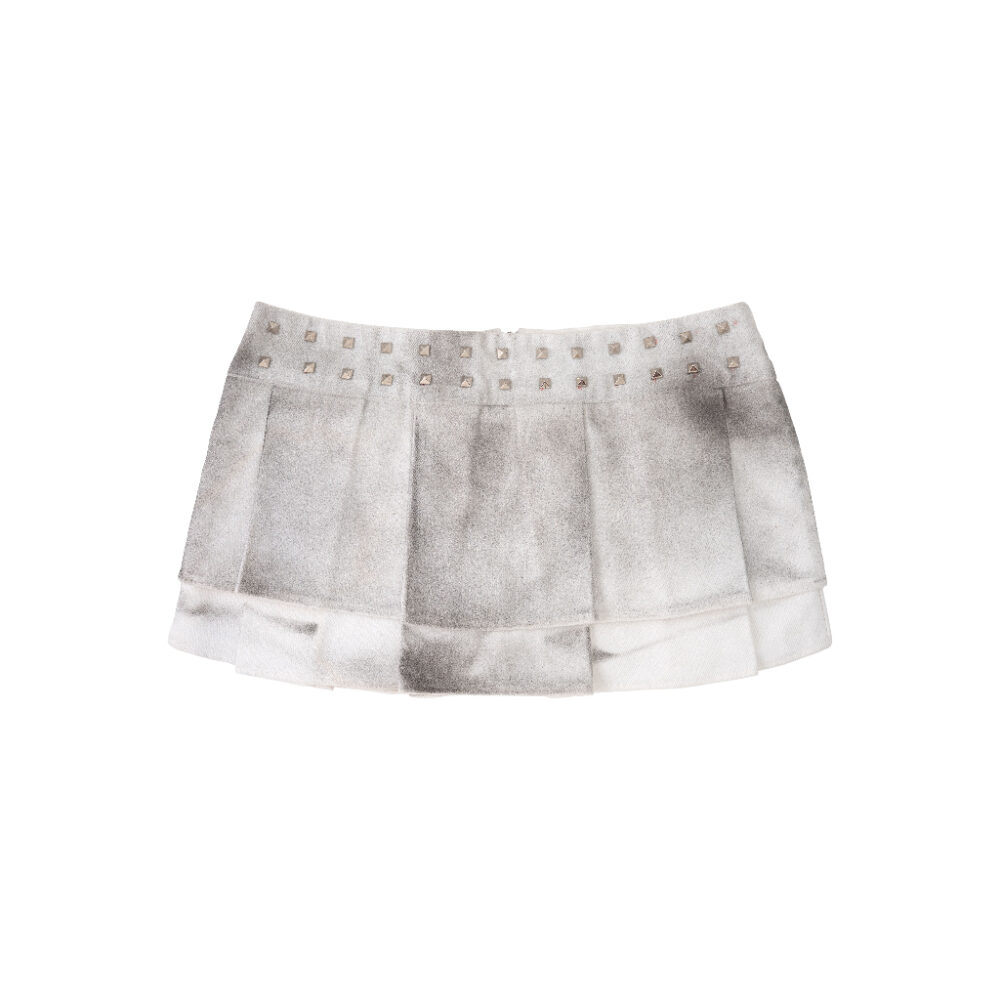 Váy thiết kế xếp ly wash nữ | Studded Washed Mini Skirt