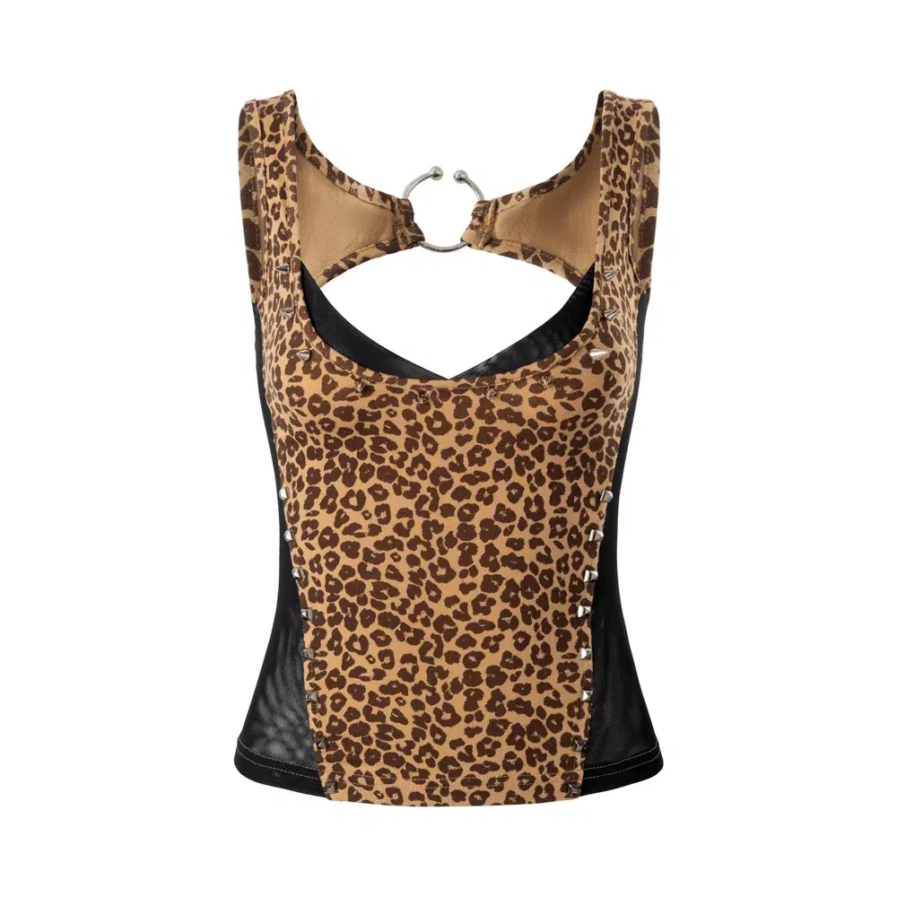 Áo ba lỗ nữ | UMBL NANA Studded Leopard Tanktop