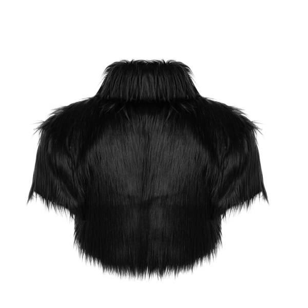 Alternative view of Áo khoác lông phối da ngắn tay | UMBL FF FEROX Cropped Jacket