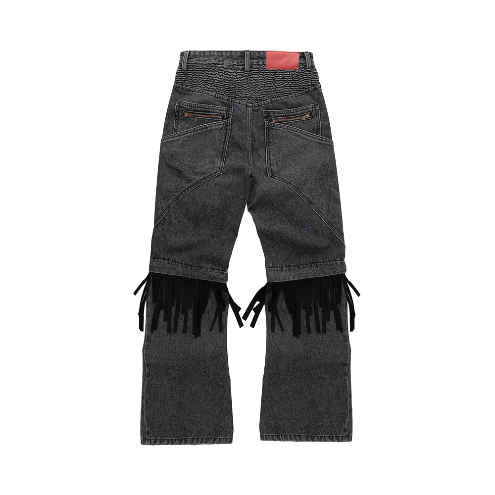 Alternative view of Quần jeans phối da đinh tán | UMBL COWBOY JEANS